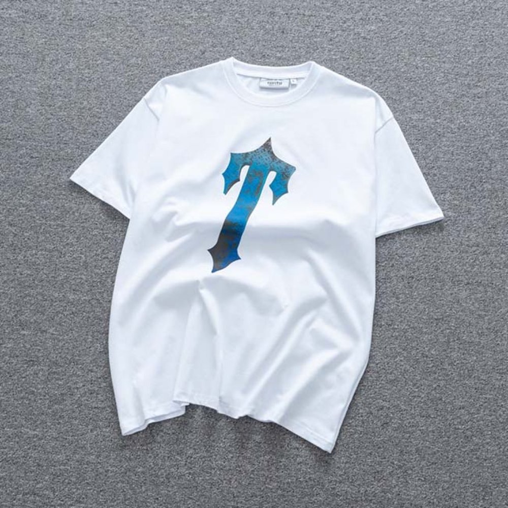 Trapstar Blue Steel Camouflage T Short Sleeve White